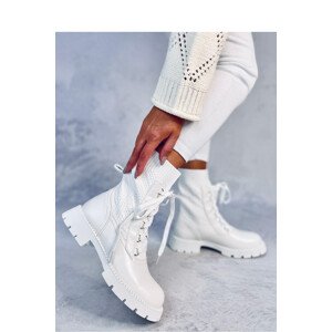 Dámské kotníkové boty 8573A Bílá - Ideal Shoes bílá 39