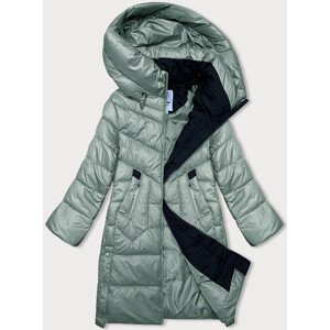 Dámská zimní péřová bunda v mátové barvě Glakate (LU-238002#) odcienie zieleni L (40)