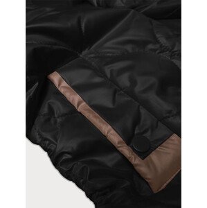 Černá dámská bunda se stahujícími šňůrkami na bocích S'West (B8235-1) odcienie czerni XXL (44)