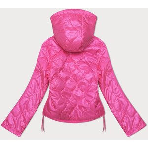 Neonově růžová dámská bunda se stahujícími šňůrkami na bocích S'West (B8235-83) Růžová S (36)