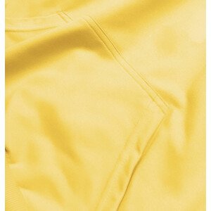 Tenká žlutá dámská mikina s kapucí (WB11001-28) Žlutá XXL (44)