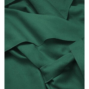 Lahvově zelený dámský minimalistický kabát (747ART) zielony ONE SIZE