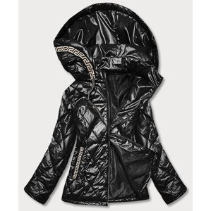 Černá dámská bunda plus size (B8013-1) odcienie czerni 52
