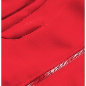Červený dámský teplákový komplet s rozepínací mikinou (AMG878) odcienie czerwieni S (36)