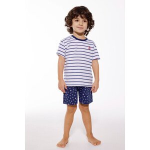 Chlapecké pyžamo BOY YOUNG KR 802/111 MARINE bílá 140