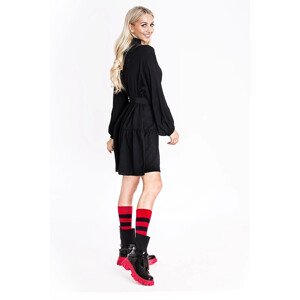 Černé dámské šaty s netopýřími rukávy Ann Gissy (XY202118) odcienie czerni XL (42)