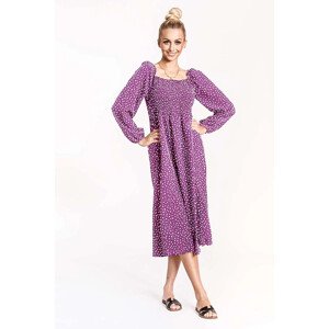Fialové dámské šaty se spuštěnými rameny Ann Gissy (DLY018) odcienie fioletu XL (42)