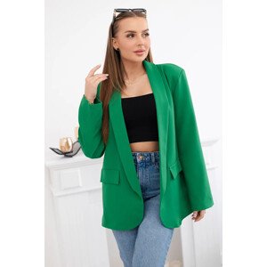 Elegantní sako bez zapínání zelený UNI