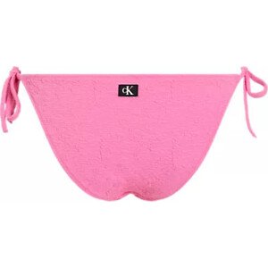 Dámské plavkové kalhotky STRING SIDE TIE BIKINI KW0KW02398 TOZ růžové - Calvin Klein S