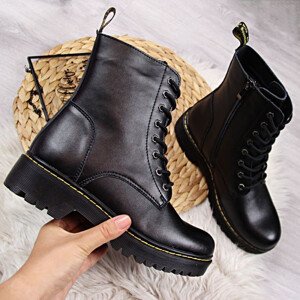 Zateplené kožené boty W model 17738679 černá 36 - FILIPPO