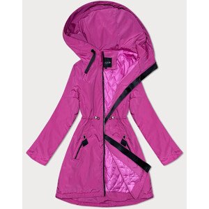 Růžová dámská bunda s kapucí Miss TiTi (2832) růžová S (36)
