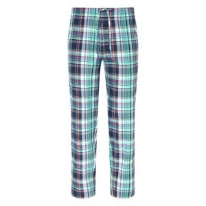 Pánské pyžamové kalhoty 500772H B90 čtyrkysovomodré káro - Jockey L
