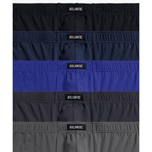 Pánské boxerky Atlantic 5SMH-002 A'5 M-2XL grafitově fialovo-černá L