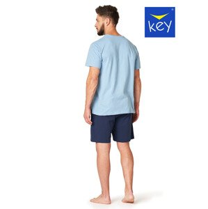 Pánské pyžamo Key MNS 459 A24 kr/r M-2XL modrá XXL