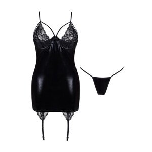 Erotická košilka Gemma - BEAUTY NIGHT FASHION černá L/XL