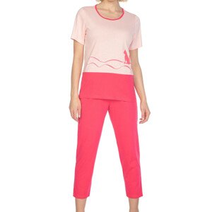 Dámské pyžamo 663 pink plus - REGINA růžová XXL