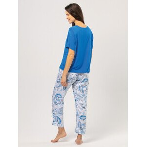 Dámské pyžamo LNS model 19651511 A24 kr/r SXL - Key Barva: modrá, Velikost: L