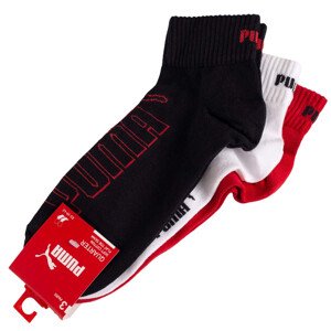 Puma 3Pack Socks 90798904 Černá/červená/bílá 39-42