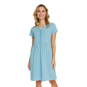 Těhotenská a košilka mátová model 19656155 - DN Nightwear Barva: modrá, Velikost: S