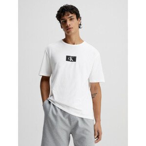 Pánské tričko Organic Cotton Lounge T-Shirt CK96 000NM2399E100 bílá - Calvin Klein S