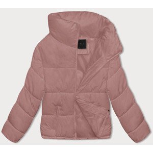 Růžová dámská zimní bunda se stojáčkem (16M9107-46) růžová M (38)