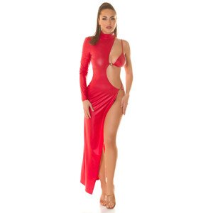 Soo Sexy! Koucla Maxi Clubbing Dress with cut outs barva red velikost Einheitsgroesse
