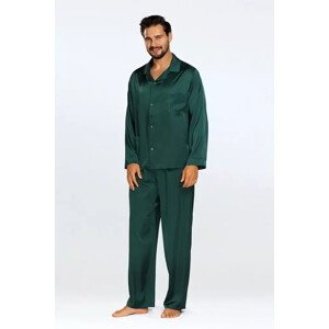 Pánské saténové pyžamo Lukas zelený zelená XL