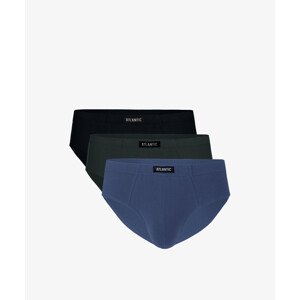 Klasické pánské slipy ATLANTIC 3Pack - khaki/černé/modré Velikost: M