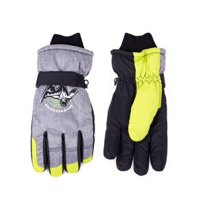 Yoclub Dětské zimní lyžařské rukavice REN-0303C-A150 Grey 14