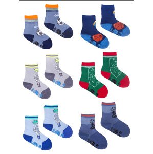 Froté ponožky Yoclub 6-Pack SKA-0003C-AA0A Vícebarevné 17-19