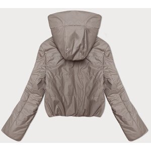 Světle béžová krátká dámská bunda s kapucí S'West (B8246-51) Béžová XXL (44)