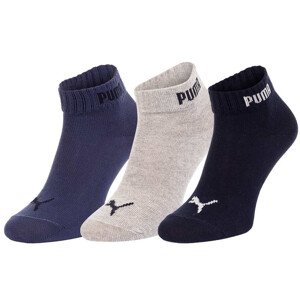 Puma 3Pack Ponožky 887498 Námořnická modrá/modrá/šedá 39-42