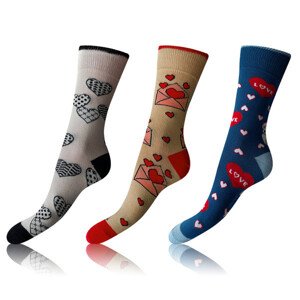 Zábavné crazy ponožky 3 páry CRAZY SOCKS 3x - BELLINDA - modrá 35 - 38