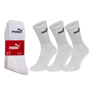 Puma 3Pack ponožky 883296 White 39-42