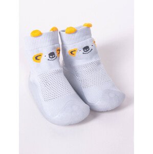 Yoclub Dětské chlapecké protiskluzové ponožky s gumovou podrážkou OBO-0172C-2800 Grey 22