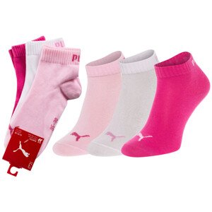 Puma 3Pack ponožky 906978 White/Pink 39-42