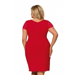 Noční košile Tess red plus - Donna červená 4XL