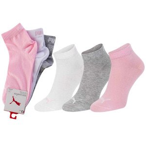 Puma Ponožky 3Pack 907375 White/Grey/Light Pink 39-42