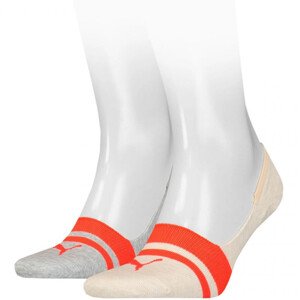 Unisex ponožky Heritage Footie 2Pack 907976 05 bílo-oranžová - Puma  35-38