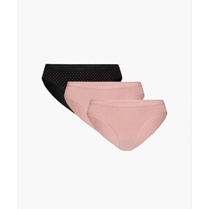 Dámské kalhotky ATLANTIC 3Pack - černé/růžové Velikost: S