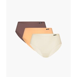 Dámské klasické kalhotky ATLANTIC 3Pack - tmavě béžová/meruňková/ecru Velikost: XL