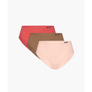 Dámské klasické kalhotky ATLANTIC 3Pack - světle korálová/světle růžová/tmavě béžová Velikost: XL