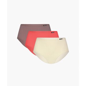 Dámské kalhotky ATLANTIC Maxi 3Pack -  světle korálová/ecru/hnědá cappuccino Velikost: M