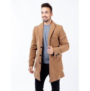 Pánský kabát GLANO - hnědý Velikost: XL