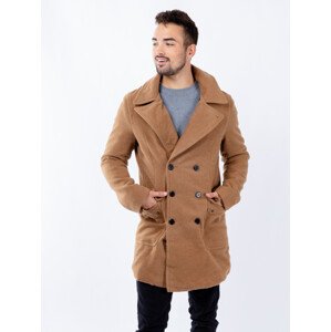Pánský kabát GLANO - béžový Velikost: M