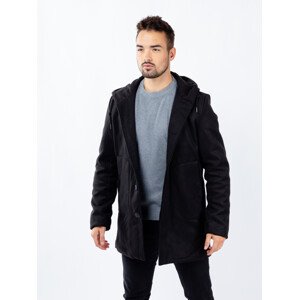 Pánský kabát GLANO - černý Velikost: L