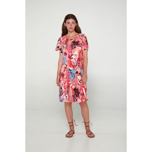 Vamp - Šaty s krátkými rukávy 20536 - Vamp pink azalea 4xl