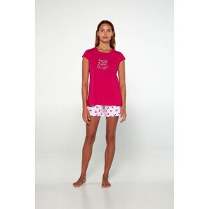 Vamp - Pyžamo s krátkými rukávy 20318 - Vamp pink blossom xxl
