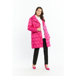 Monnari Kabáty Dámský prošívaný kabát s límcem Pink 42