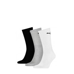 Pánské ponožky Puma 880355 Regular Crew A'3 39-46 bílo-šedo-černá 43-46